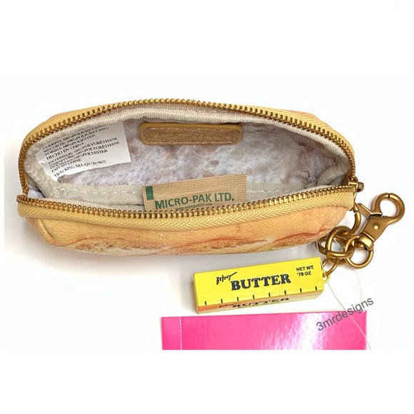 NWT BETSEY JOHNSON 💋BREAD Butter Bag Charm Coin Purse/Small Wallet - Picture 7 of 8